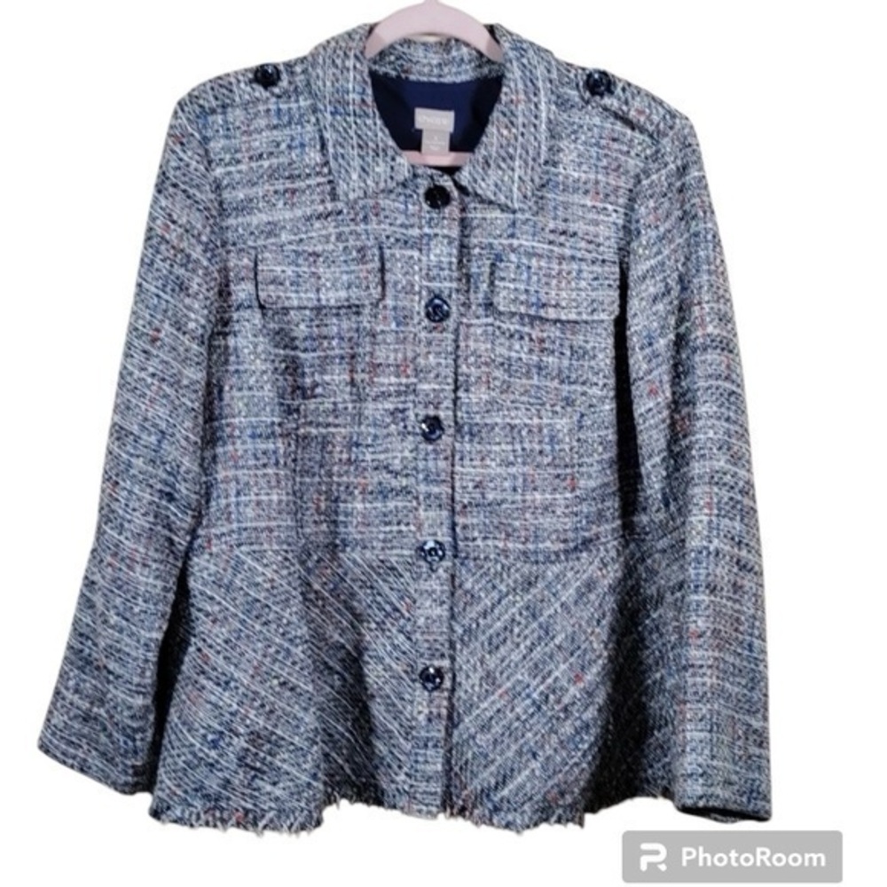 EUC Chico’s Lightweight Tweed Blazer, 18